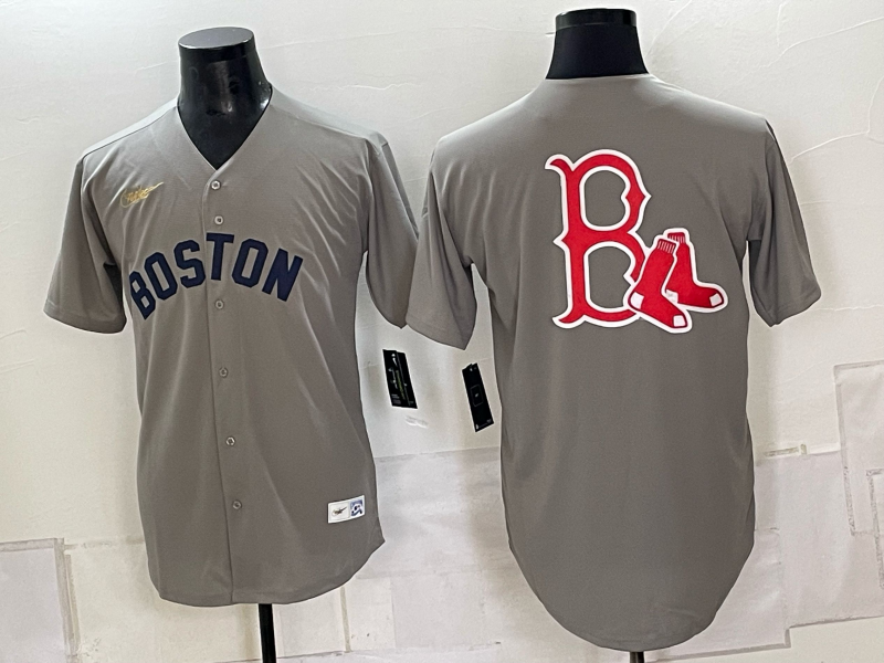 Men Boston Red Sox blank grey 2026 Nike MLB Jerseys 0907001->boston red sox->MLB Jersey